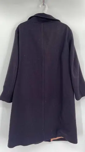 Jil Sander  Oversized Wool Cashmere Navy Blue Longline Overcoat Size 38