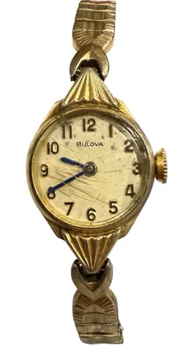 Bulova Vintage Women's Watch 10K RGP Bezel Gold Tone Dainty Expansion Band