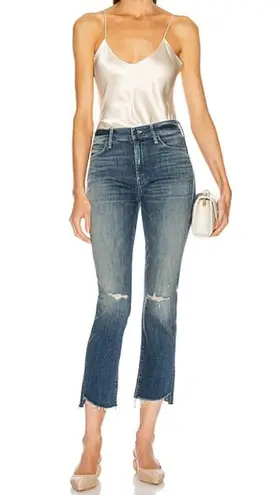 MOTHER Rascal Ankle Straight Leg Fray Field of Dreams Jeans Size 25 Blue