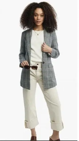 Able Evergreen Plaid Blazer S boho classic holiday preppy winter contemporary Green