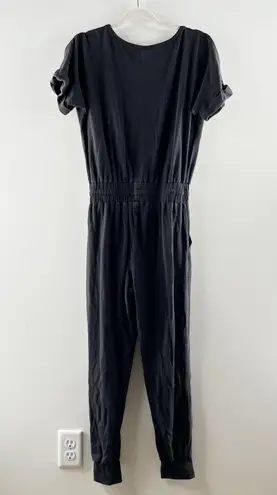 Evereve Roan + Ryan Sloan Short Sleeve Jogger Jumpsuit Black XS
