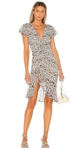 Majorelle  Elaine Midi Dress In Leopard Multi xs