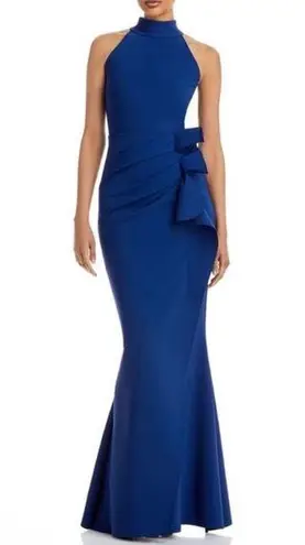 Chiara Boni La Petite Robe Gudrum Halter Ruffle Gown (Made in Italy) Size 16 NEW