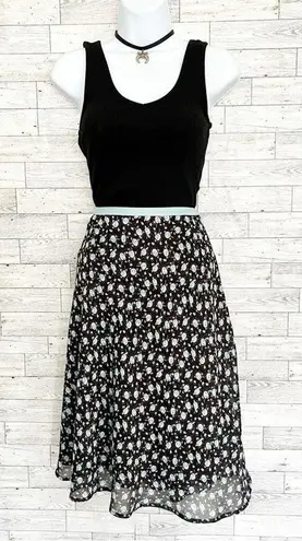 New York & Co. ON SALE! Black & Blue Floral Skirt, 4