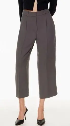 Wilfred Aritzia  The Effortless Pants Cropped Wide Leg Peppercorn Gray 8