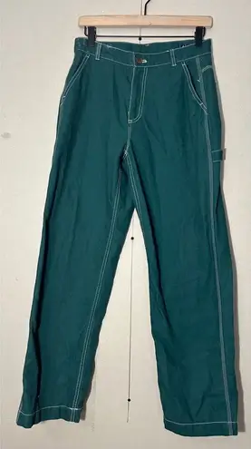 Gap NWT  High Rise 90's Loose Carpenter Pants June Bug Green Sz 4 - Image 1