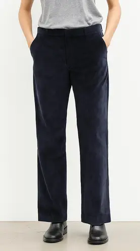 Rebecca Taylor NEW High Rise Straight Leg Velvet Pant Carbon Gray Size 10