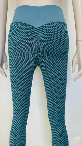 TikTok Teal Grid Leggings Green Size L