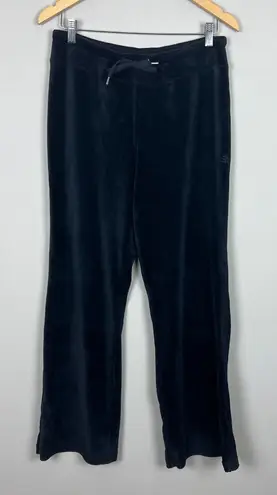 Coolibar Beach Velour Pants Women Small Black Pull On Drawstring UPF 50 Wide Leg