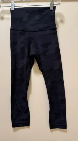 Lululemon  Align‎ High-Rise Crop Leggings Size 2 Heritag Camo Deep Coal Multi thumbnail 1