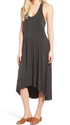 Hinge Grey Racerback Midi Dress Large