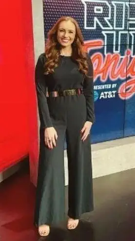 Adam Lippes Jada Flared long sleeve Jumpsuit in Green 8 Womens Dressy Catsuit