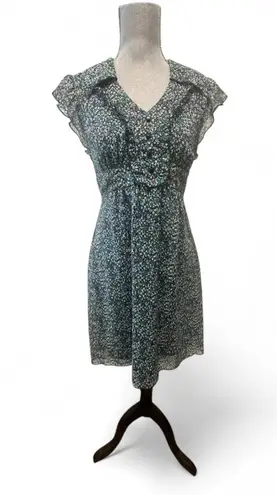 Route 66 Size 7/8 (small) vintage 1990s era ruffled v-neck cap sleeve empire waist knee length dress