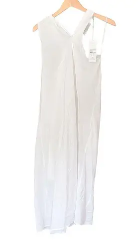 Vince  White Twist Front Halter Cotton Dress