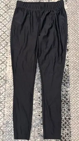 Only Onllina Shiny Pull On Mid Rise Black Leggings Size Medium