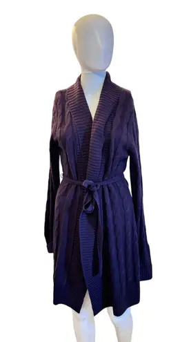 New York & Company Women’s Small Longline Sweater – 100% Acrylic, Beige Purple