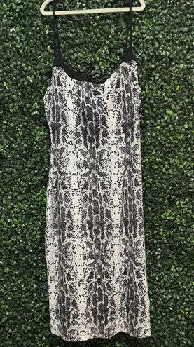 Eye Candy PYTHON SNAKESKIN STRAPPY BODYCON MIDI DRESS