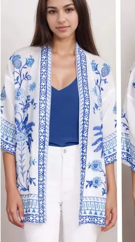 Johnny Was heavily embroidered Terra Kimono Jacket NWT