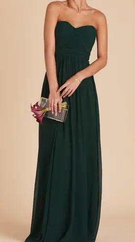 Birdy Grey NEW Grace Covertible Chiffon Maxi Dress in Emerald Green Large