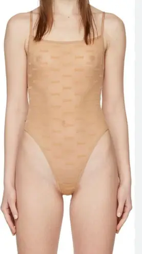 SKIMS NTW Beige Sienna After Hours Bodysuit