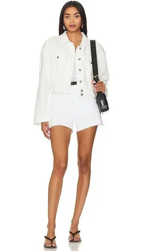 RE/DONE Originals 50s Cutoffs Button Fly Shorts White Plus 32 NEW