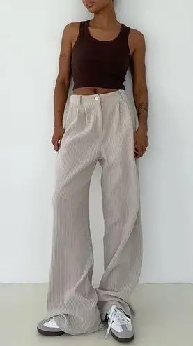 NEW Rumored Simon Pant | Cream Corduroy Tan Size L