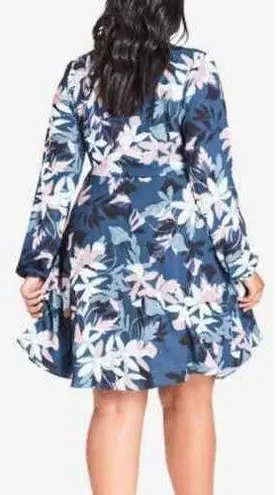City Chic Luna Floral Wrap Dress Size 22 NWT