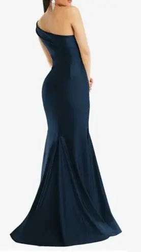 Cynthia & Sahar Luz Luxe Satin Stretch Formal Gown in Midnight Navy Size XXL