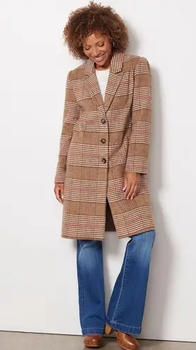 Evereve Rose Coat Brown Heavy Pea Coat Size XS NWOT