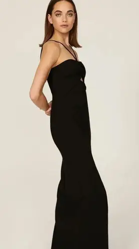 Likely Rocky Ruched Cut-Out Gown in black