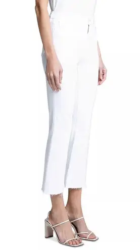 L'Agence New Kendra High-Rise Crop Flare Jeans White, Size 28 New w/Tag $275