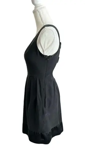 Walter Baker Silk Black Midi Dress Open Back Bow Detail Cocktail Party Size 0 XS