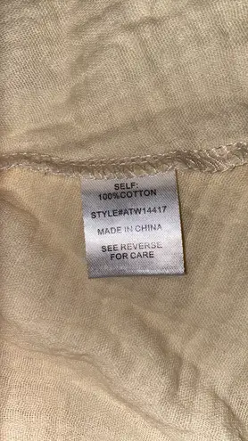 Andthewhy blouse peasant style long sleeve skirted 100% cotton size small NWT