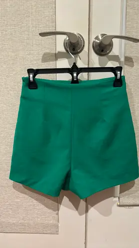 ZARA High Waisted Pleated Tailored Shorts