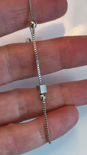 Boutique 925 square circle square bead bracelet