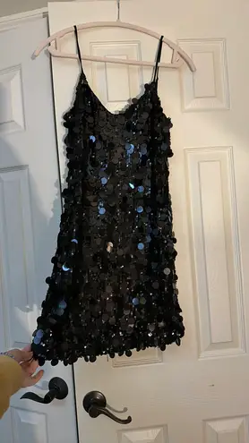 The Vintage Shop Black Sequin Dress