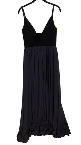 BHLDN  Anthropologie Blue & Black Floor Length Dress