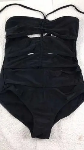 XL Black Cut out Champ Swimsuit