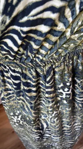 YA Los Angeles Jungle Dress Wrap High Low Strapless Beach Off Shoulder Medium