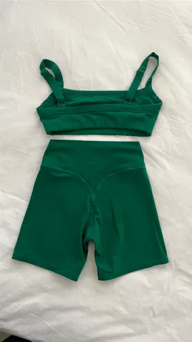 Set Active Workout Set | Bra and Spandex Green Size M thumbnail 3