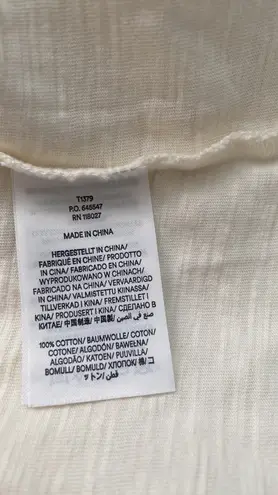 Boden USA Boden blouse short sleeve deep V-neckline front/back tie 100% cotton Sz 8 NWT