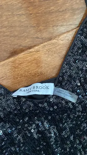 Ramy Brook NWOT black sequin julienne camisole tank top
