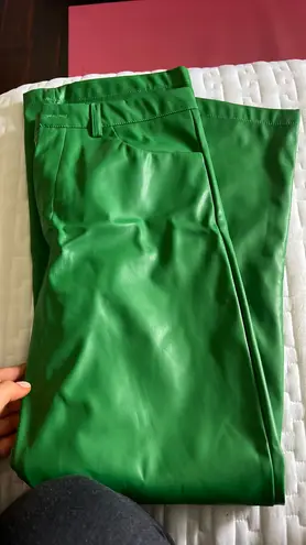 SheIn Green Leather Pants