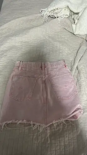 Hudson Pink Denim Skirt