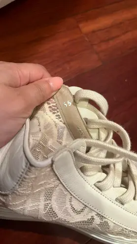 Chloé 🆕 Chloe | Lauren Lace Sneaker Hightop Cream 35 New