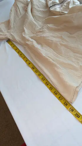 Andthewhy blouse peasant style long sleeve skirted 100% cotton size small NWT