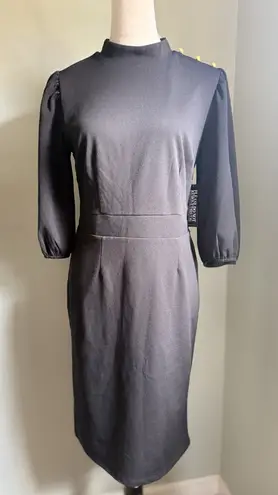 New York and Company Black Retro Style Dress Medium Glam Party Cocktail NWT