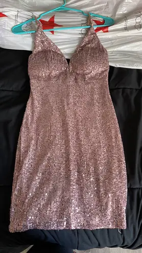 Emerald Sundae Light Pink Sequins Dress