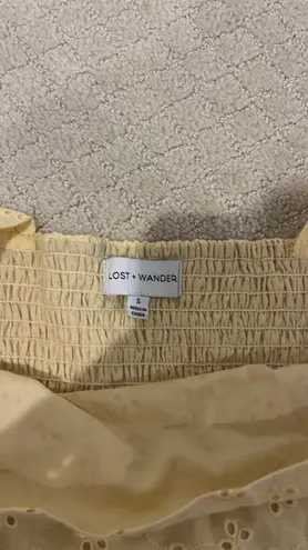 Lost + Wander Yellow Ruffle Shirt