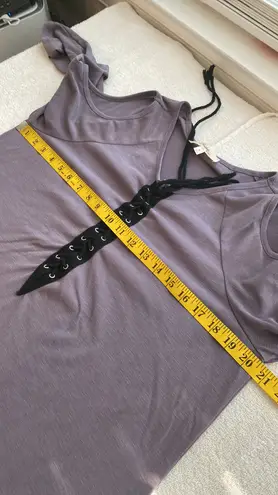 Andree by Unit blouse cold shoulder lace up front 3/4 sleeves size large